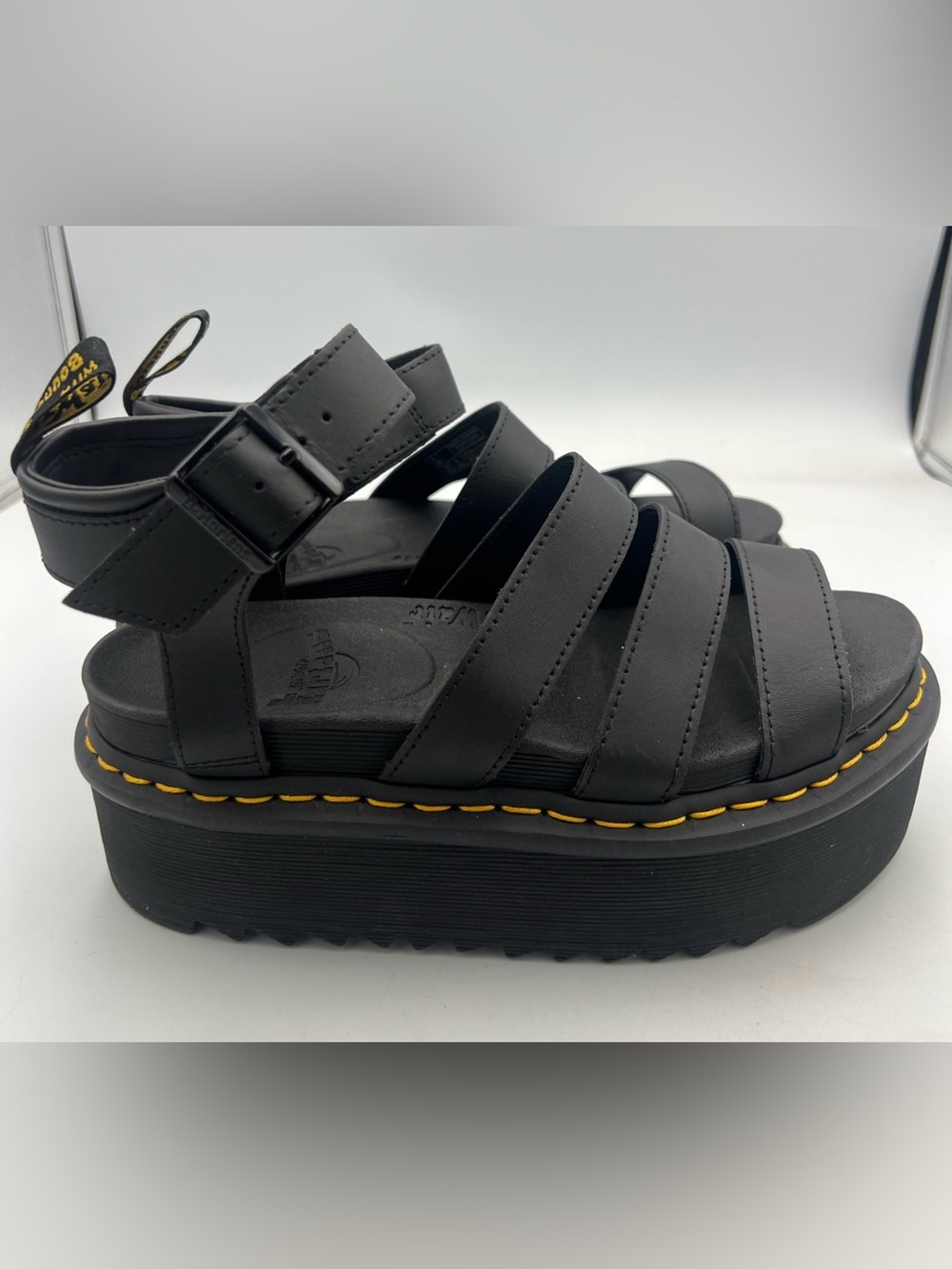 Dr. Martens Blaire Quad Buckle Strap Black Leather Women’s Sandals Size EU39 NEW - Picture 2 of 13
